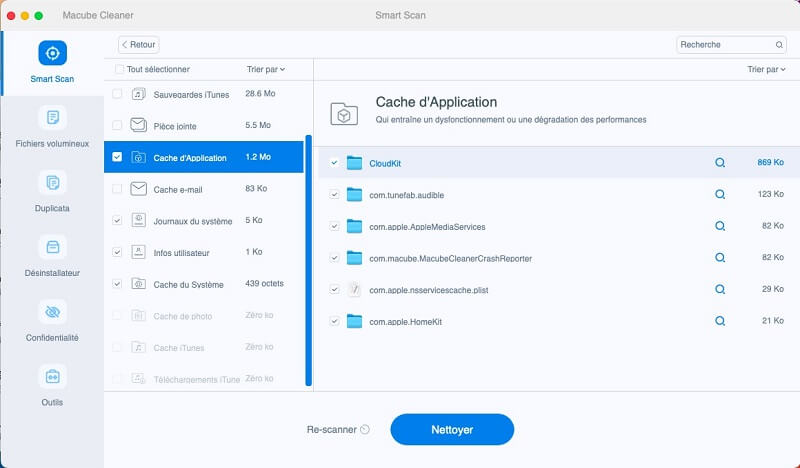 Vider le disque de travail